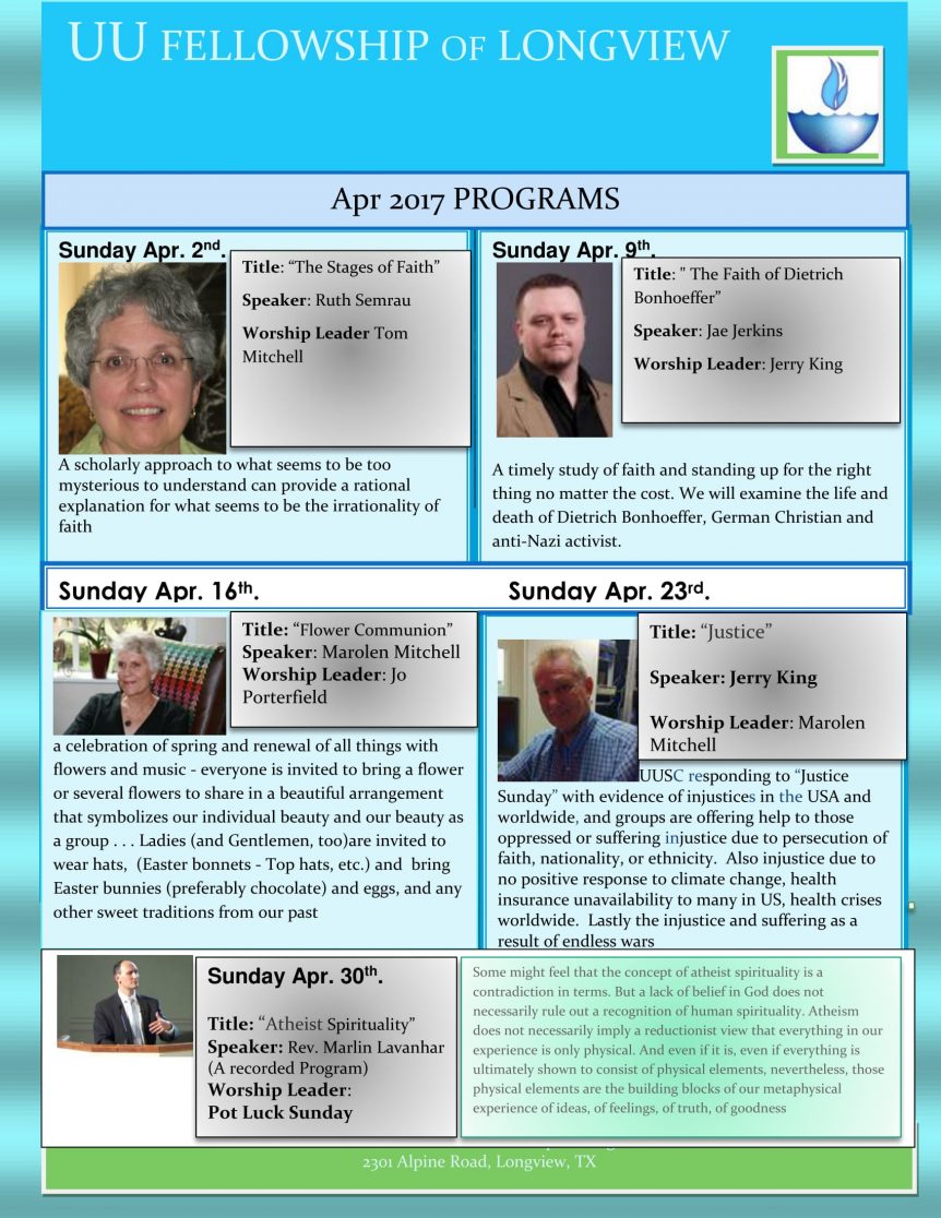 apr 2017 Speakers